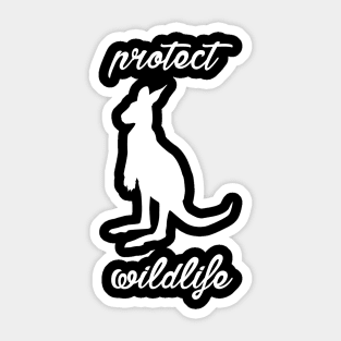 protect wildlife - kangaroo Sticker